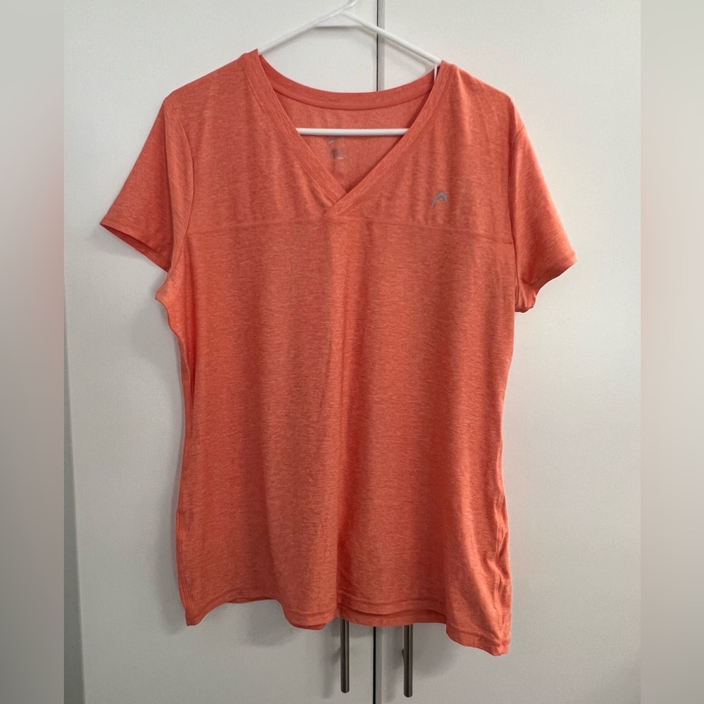 Head Women's Orange V-Neck Top Sz XL